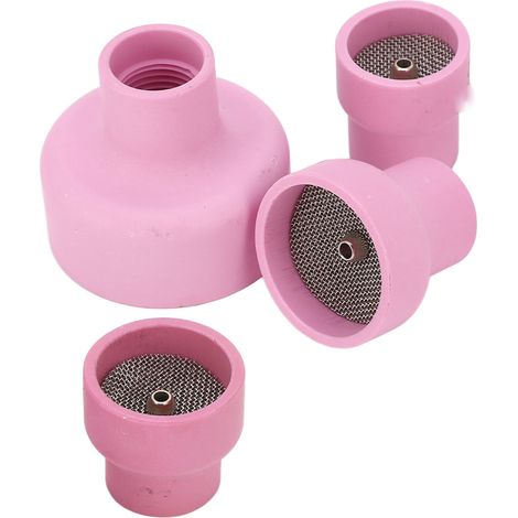 Keramik-WIG-Düsenset 12, 14, 16, 24, 2,4 mm Mittelloch-Innendurchmesser für Schweißgeräte, rosa (1/5)