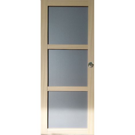 Porta Scorrevole Ayous 3 Ante Grigio RAL 7035 H204 x L73 e 2 Gusci