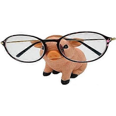 Porte-lunettes créatif en résine naturelle, support en forme de cochon de nez fait main, pour bureau ou décoration intérieure, cadeau (1/2)