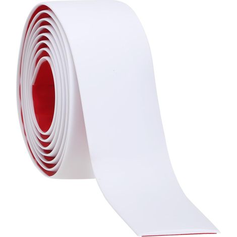Profilé autocollant pour sols 5 cm x 3 mètres diviseur plat en vinyle pour joindre les fissures entre les sols transition moquette carrelage sol blanc (1/5)