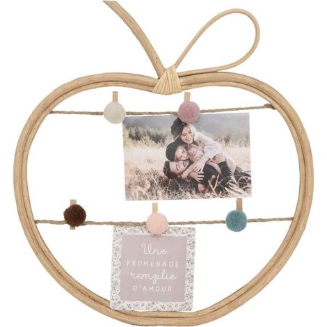 Porte-Photo en Rotin Campagne 35cm Beige (1/3)