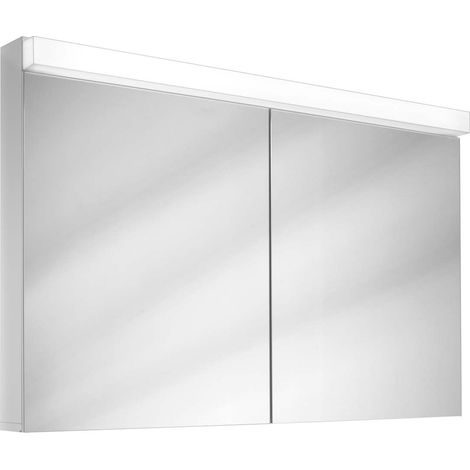 Schneider LOW Line Armoires de toilette LED, 2 portes 60/60cm,