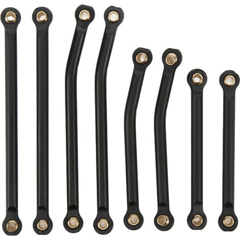 RC Spurstangen-Kit – Spurstangen-Kit aus Aluminiumlegierung mit hoher Bodenfreiheit für 1/18 Traxxas RC Crawler, schwarz. (1/5)
