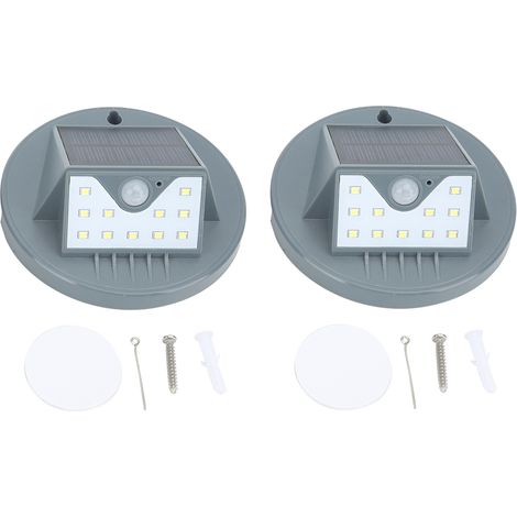 Lampe Solaire Extérieure avec Capteur de Mouvement - Étanche - Pour Jardin Cour Terrasse - 2 Pièces (1/5)