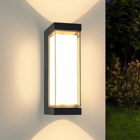 24-W-IP65-wasserdichte Außenwandleuchte, moderne LED-Wandleuchte mit 3000 lm für Veranda, Garage und Garten