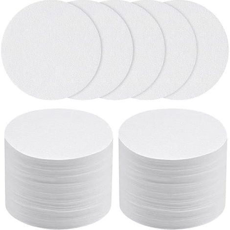 400 filtres à café - 58 mm - Filtres ronds en papier pour cafetière expresso - Mini paquet de recharge - Blanc (1/5)
