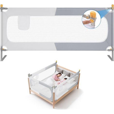 Barrière de lit de 150 cm - Protection contre les chutes - Pliable (1/5)