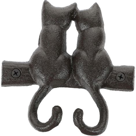 crochet mural vintage en forme d'animal pour vêtements (noir)-12.50X12.00X3.00CM-Black (1/4)