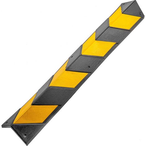 Paraspigoli protezione rifrangente in gomma dura per angoli - giallo e nero (1/5)