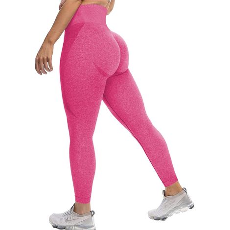 Leggings - Taille Haute - Contour Fessier Sourire - Élastique 4 Directions - Polyamide et Élasthanne - Pour Yoga Fitness Running - 1 Pièce (1/5)