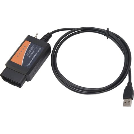 Adaptateur OBD2 USB ELM327 lecteur de code diagnostic câble pour FORScan FoCCCus outil scan auto (1/5)