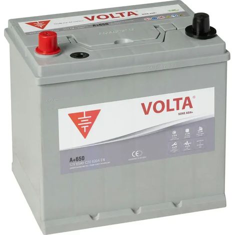 Batería de Coche 65Ah 600A EN Asia Plus +Izq Volta A+650I (1/3)