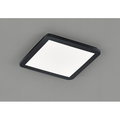 Camillus Square Deckenleuchte Led Dimmbar Schwarz IP44 30x30 cm Trio Lighting