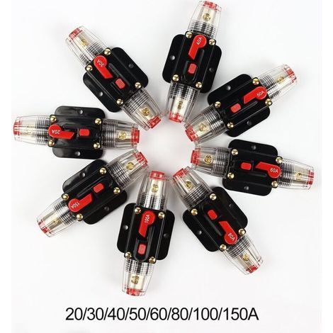 Auto Circuit Breaker Car Protection 12V - 24V DC With Manual Fuse Reset Switch 100A (1/3)