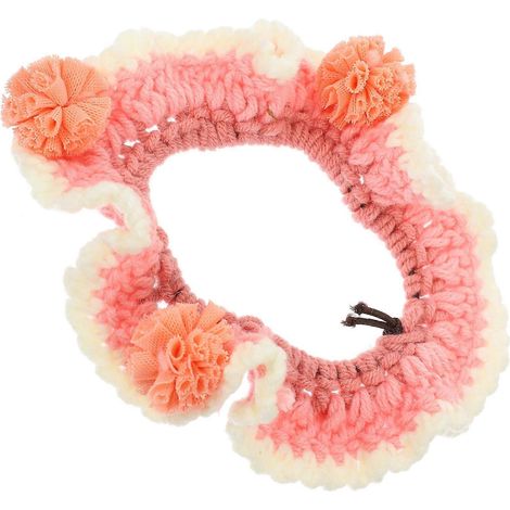 Collar para mascotas con diseño floral, ajustable, para gatos, 4 piezas, rosa, cómodo. (1/5)