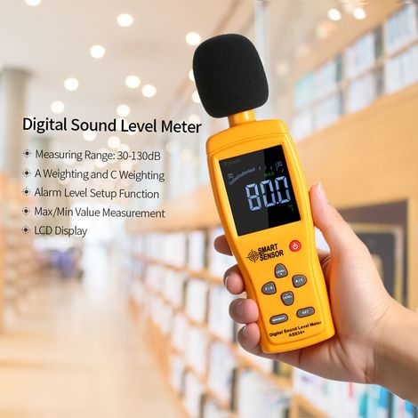 Sonomètre numérique LCD 30-130 dB, instrument de mesure du volume sonore, testeur de décibels (1/5)