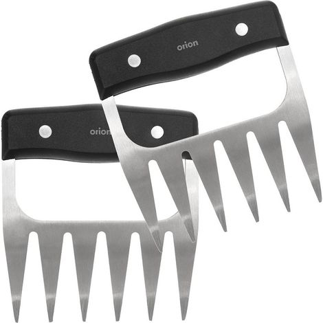 2 tenedores para desmenuzar carne de res y pollo desmenuzado