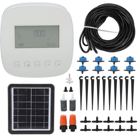 Système D'arrosage Automatique Intelligent, à Double Pompe DIY Kit D'irrigation Goutte avec Minuterie Programmable Charge Solaire WiFi Arros, defult, default (1/4)