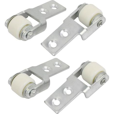 Lot de 4 roulettes de guidage en nylon 15 mm, pour porte coulissante et meubles (1/3)