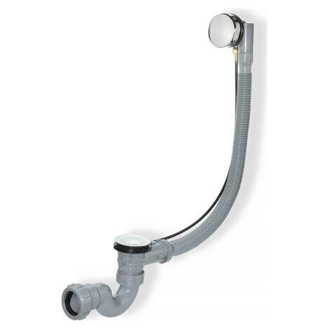 BUNTHAUS Vidage NF-Automatique à Cable pour Baignoire Sortie évacuation Ø 40 (1\" 1/2), Gris(68cm)