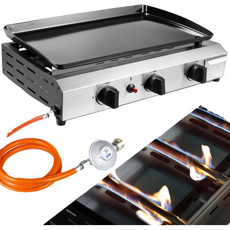 Gril à gaz, 3 brûleurs, design portable, Gril à gaz 3 brûleurs (1/2)