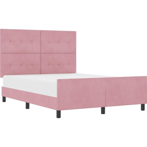 Maison Exclusive - Letto a molle con testiera Rosa 140 x 190 cm Velluto