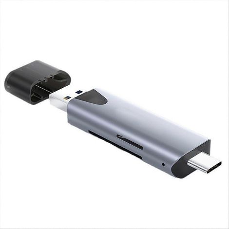 2-in-1-Kartenleser (Typ-C/USB 3.0, Hochgeschwindigkeits-TF/SD-Kartenleser) (1/5)