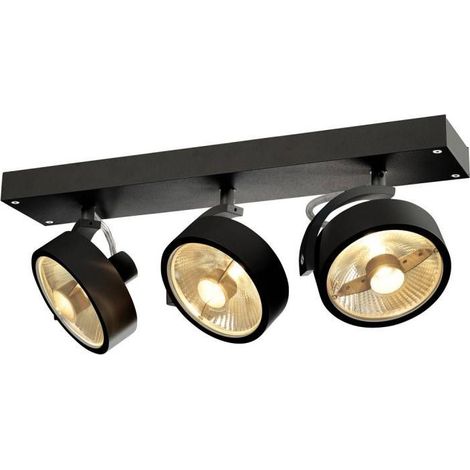 Plafonnier et applique KALU intérieur triple noir GU10/QPAR111 3x75W max - SLV - 1000704 (1/5)