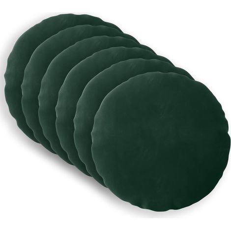 Coussin avec oreiller HEERLEN 6 pièces Vert foncé Velours vidaXL