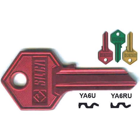Chiavi per cilindri yale 4 spine grandi - ya6ru sx ultralite verdi