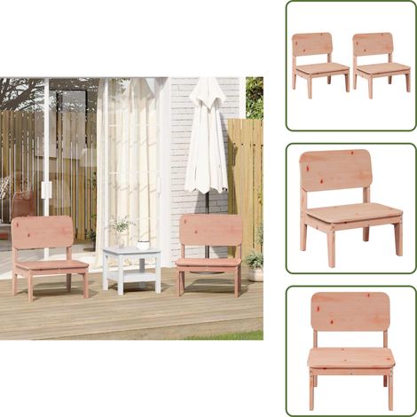 vidaXL Gartenstühle 2 Stk. 60x52,5x72 cm Massivholz Douglasie (1/5)