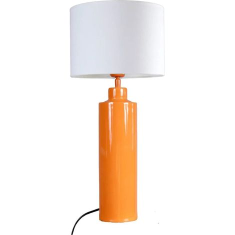 [GEBRAUCHT] B-Ware Pr Home Tischlampe Leuchte Solo Tischleuchte Orangefarben Weiß Höhe 65 Cm