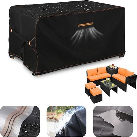 Housse pour mobilier de jardin (L x l x H) : 200 x 200 x 90 cm (1/5)