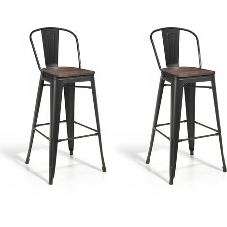 Lot de 2 tabourets de bar hauts, Meet (1/2)