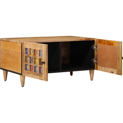Table basse Table de salon simple - Naturel 80 x 50 x 40 cm Bois de mangue massif fr36181 (1/5)