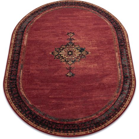 Wollteppich POLONIA Oval SAMARKAND Rubin red 200x300 cm