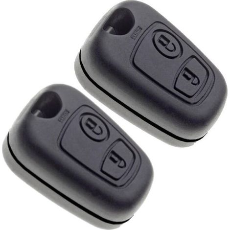 Schlüsselgehäuse ohne Schlüsselbart für Peugeot 206 Schrägheck, Zweiknopf-Autoschlüsselgehäuse, Schlüsselgehäuse