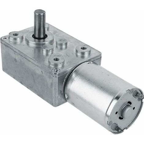 Elektrischer Getriebemotor mit hohem Drehmoment, reversibel, Schneckengetriebe, 12 V, 60 U/min, Silber (1/4)