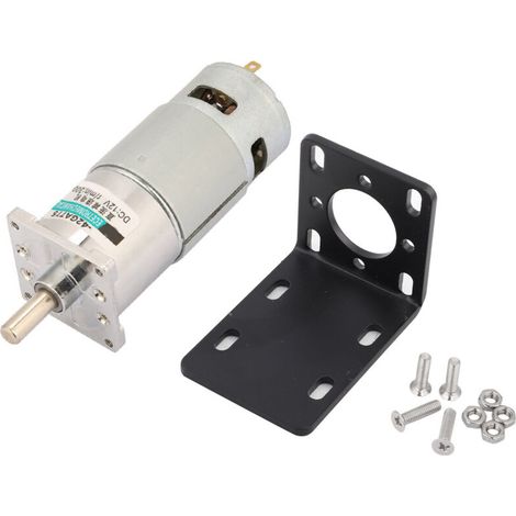 XD-42GA775 DC12V/24V Mikro-Untersetzungsmotor, Gleichstrommotor mit hohem Drehmoment, einstellbarer Drehzahl und Halterung (300 U/min - 12 V) (1/4)