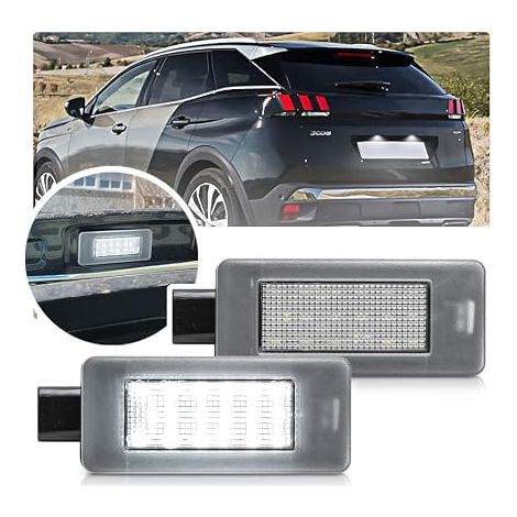 LED Plaque D'immatriculation lumiere 207CC 208 308 II 308CC 508 2008 3008 5008 C3 C5 III C4 Cactus Picasso II Grand Picasso II,eclairage de plaque 3008 (1/5)