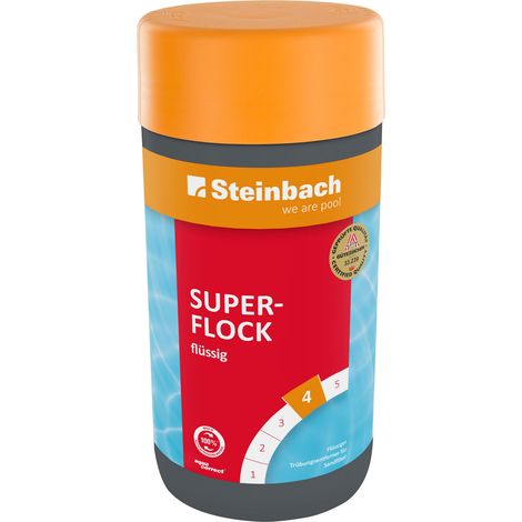 Steinbach Superflock flüssig 1 Liter Schwimmbecken Pool Pflege Flockungsmittel