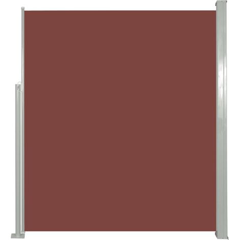 Tenda da sole schermo laterale retrattile per la privacy per patio giardino terrazza balcone schermo di protezione visiva 160 x 300 cm marrone 020007275