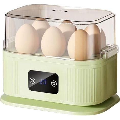 Mini cuiseur à œufs électrique portable capacité jusqu'à 6 œufs avec cuisson rapide pour petit déjeuner couleur verte (1/5)