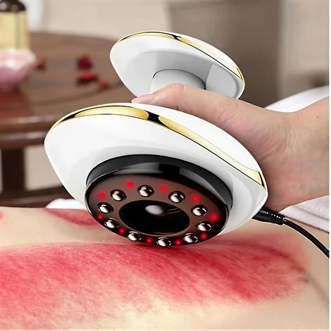 Massaggiatore elettrico per il corpo con terapia termica, strumento per massaggio contro cellulite e mal di schiena (rosso) (1/5)