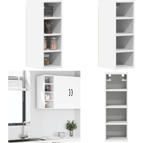 vidaXL Hängeschrank Weiß 20x29,5x60 cm Holzwerkstoff (1/5)