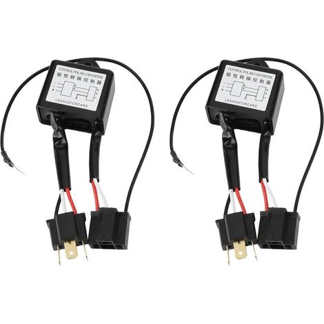 2Pcs Reverse Polarity, Alloy Led Negative Converter Switch Adapter Negative Polar Switch Reverse Polarity for H4 (1/5)