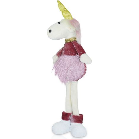 Licorne tissu décoratif idée cadeau art. 234050  30 cm de haut Pâques  Couleur: Gris