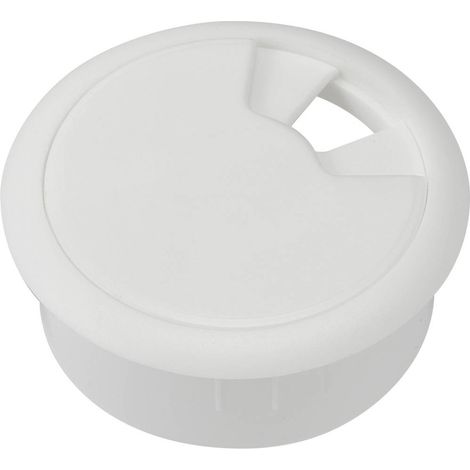Passacavi per piastre di lavoro in ABS bianco Conrad Components 530045 1 pz.