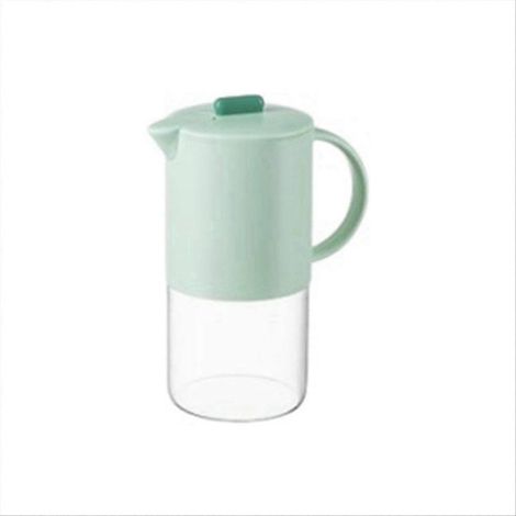 Carafe à eau en verre avec couvercle, cafetière de cuisine, 1800 ml, vert clair (1/5)