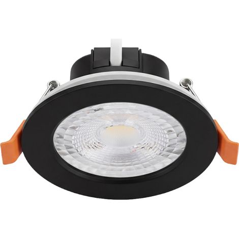 Spot LED Encastrable Etanche D68 7W CCT IP54 Noir - 60 deg - Switch 3000-4000-6500K